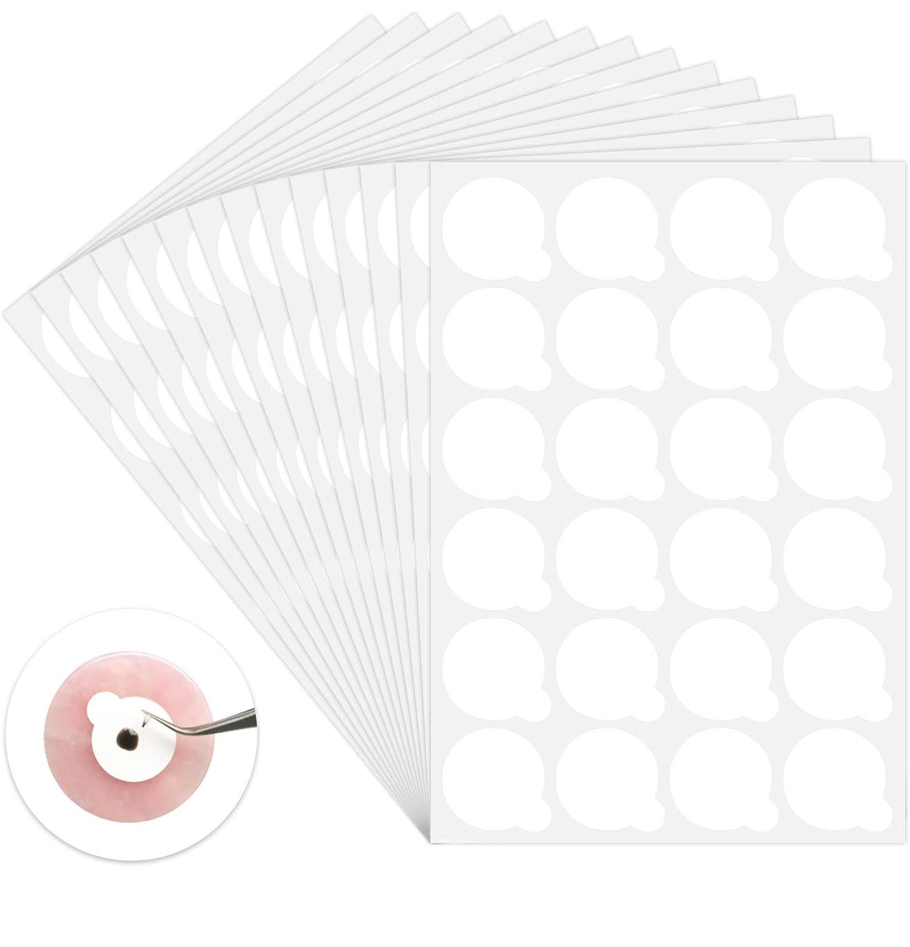 Collant rond individuel pour Gallet de jade 12 feuilles (288)